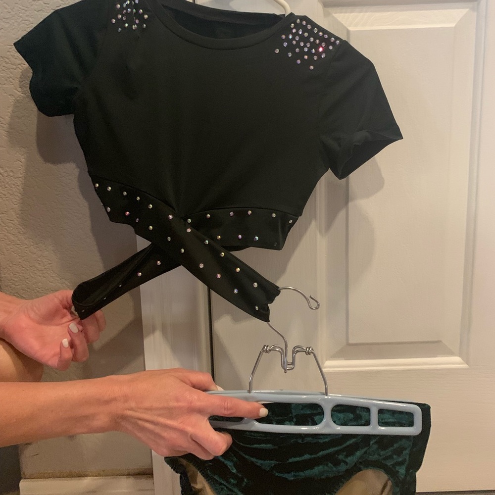 Crop top and shorts